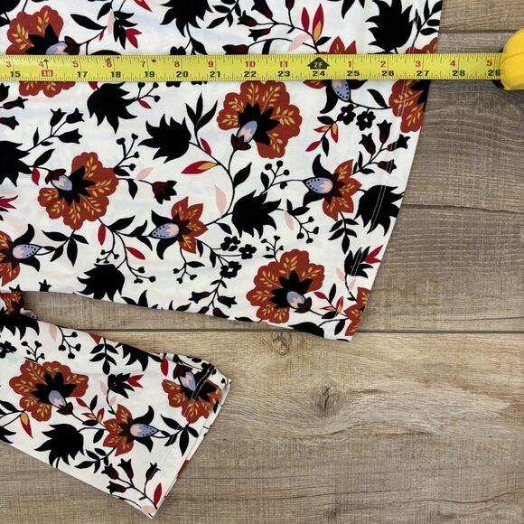 Liz Claiborne Career Womens Floral Blouse Size 2X Stretch Lightweight Office - Picture 9 of 10